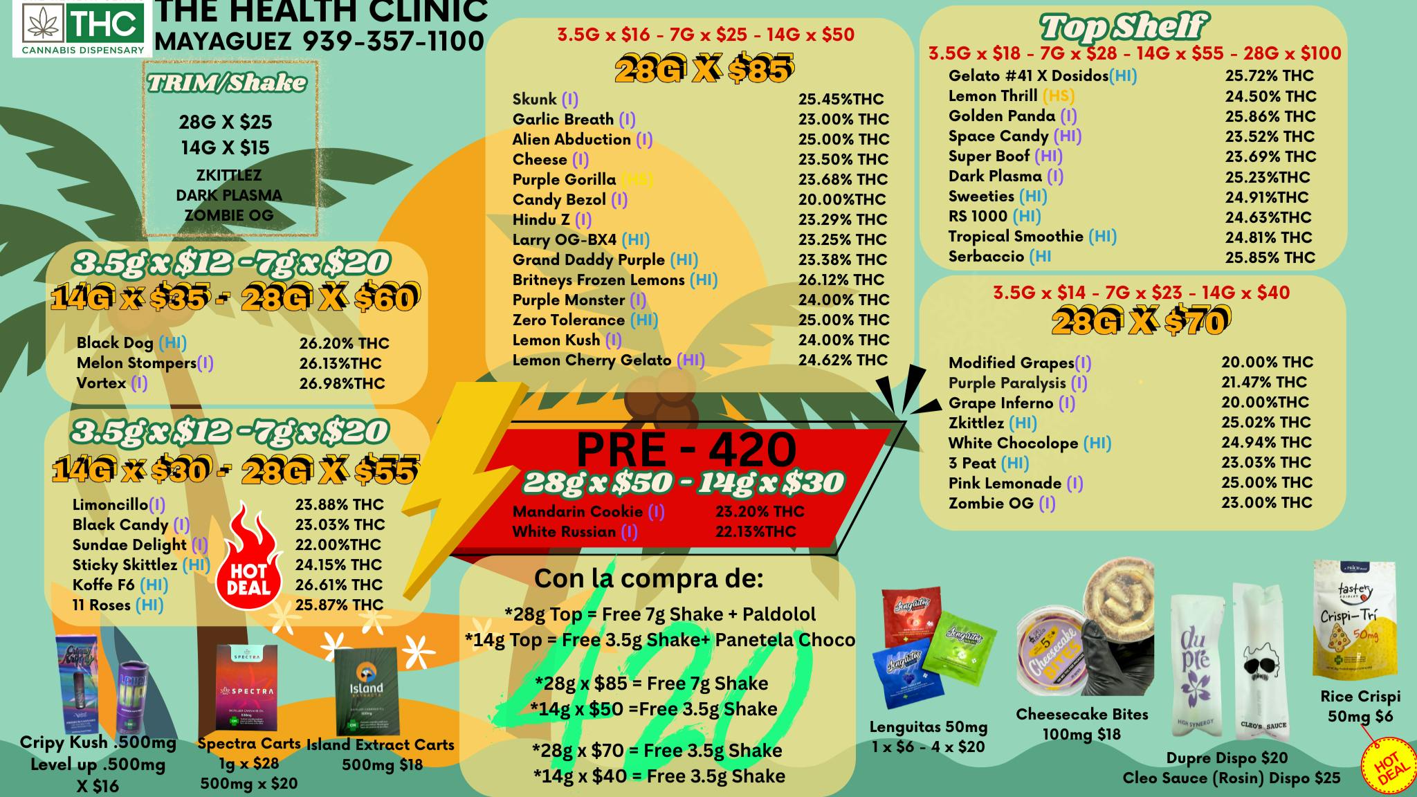 The Health Clinic - Mayaguez MENU DE FLORES / PRE - 420