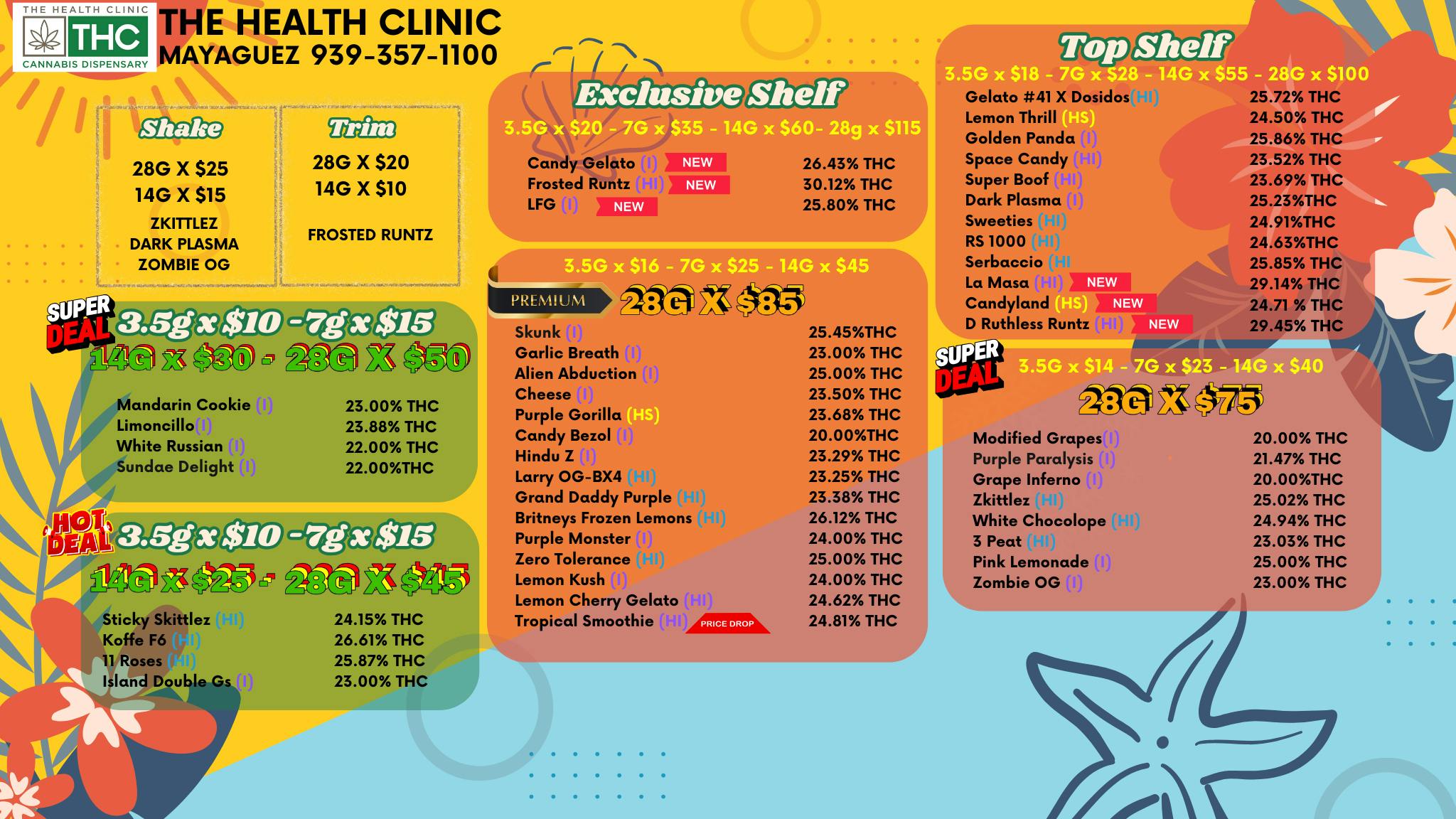 The Health Clinic - Mayaguez MENU DE FLORES / FLOWER MENU