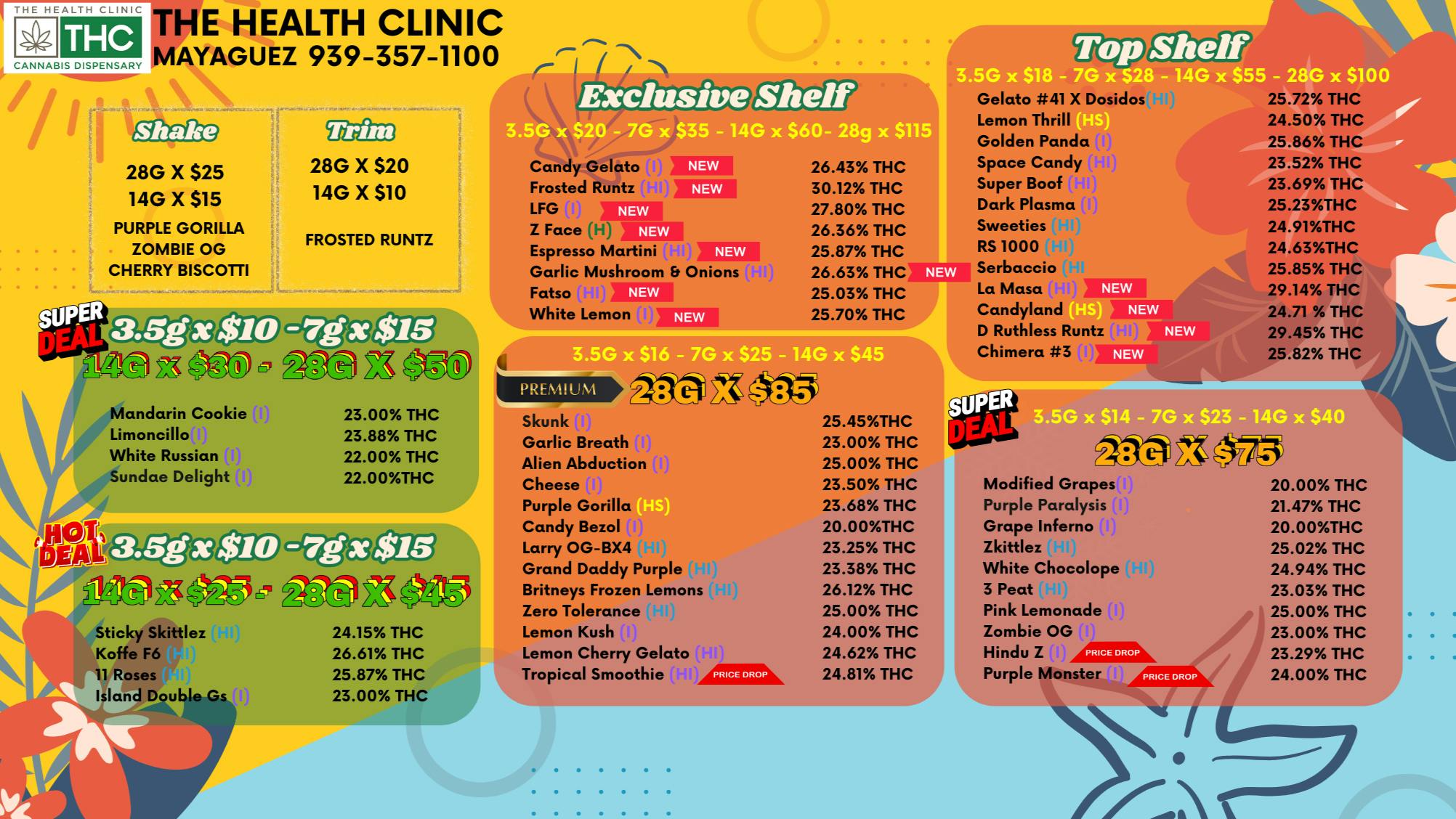 The Health Clinic - Mayaguez MENU DE FLORES / FLOWER MENU