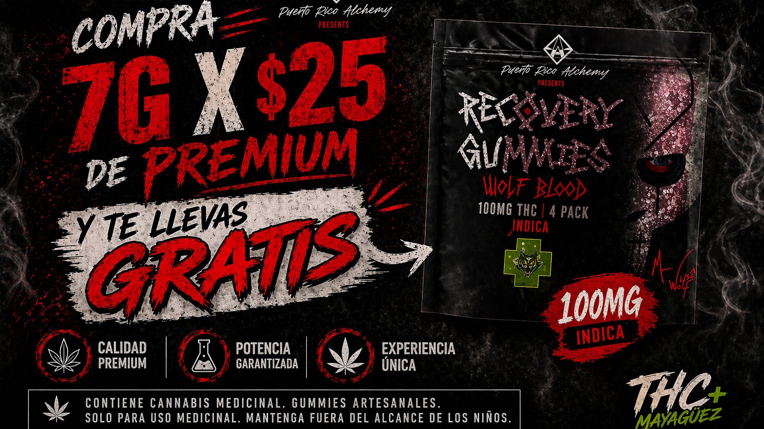 The Health Clinic - Mayaguez Compra 7g x $25 y llevate 100mg Gummies Gratis