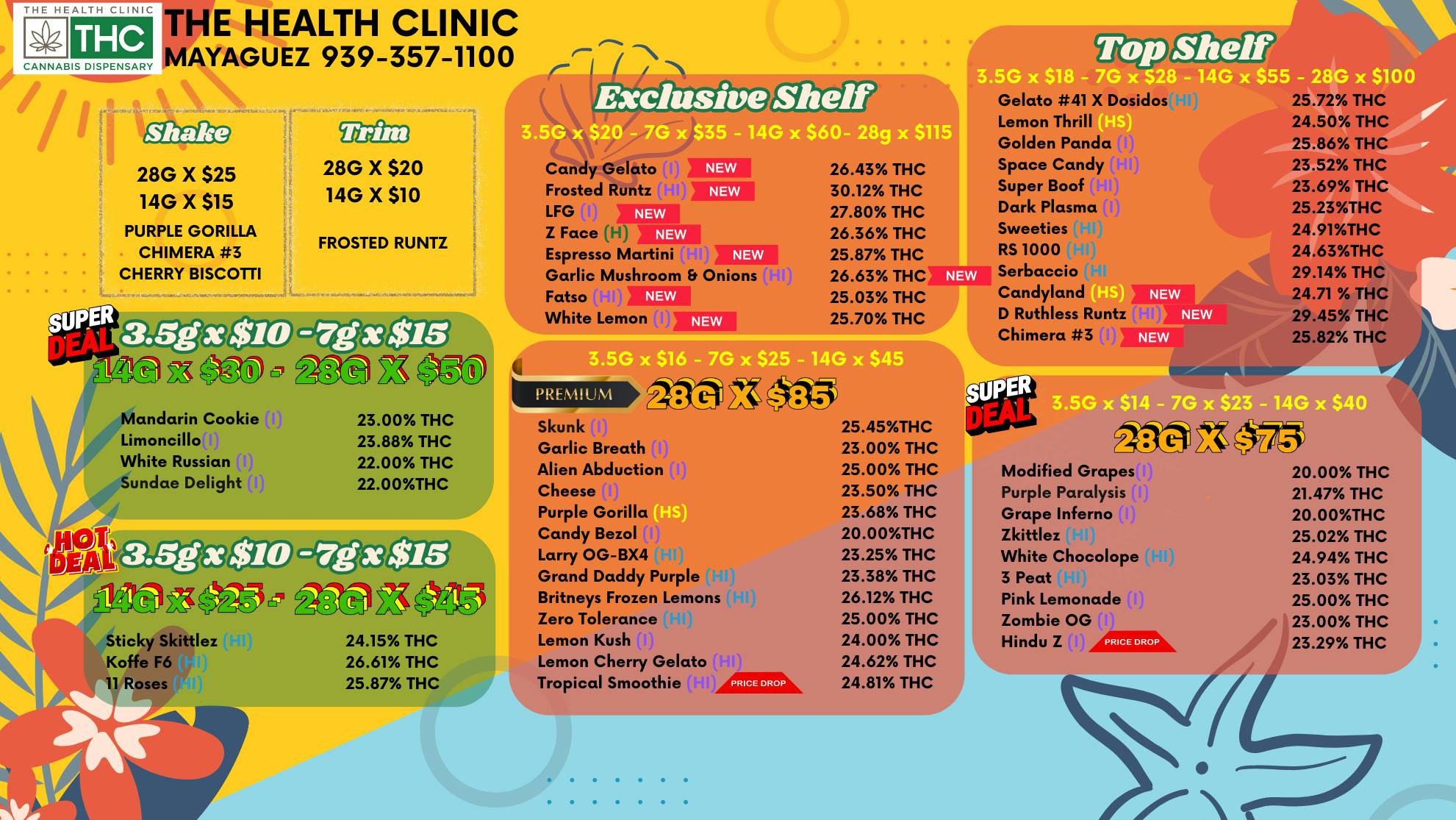 The Health Clinic - Mayaguez MENU DE FLORES / FLOWER MENU