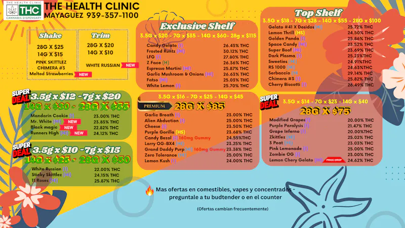 The Health Clinic - Mayaguez MENU DE FLORES / FLOWER MENU