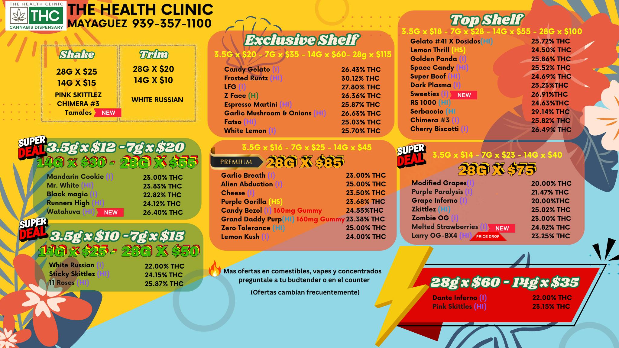 The Health Clinic - Mayaguez MENU DE FLORES / FLOWER MENU Lunes 18
