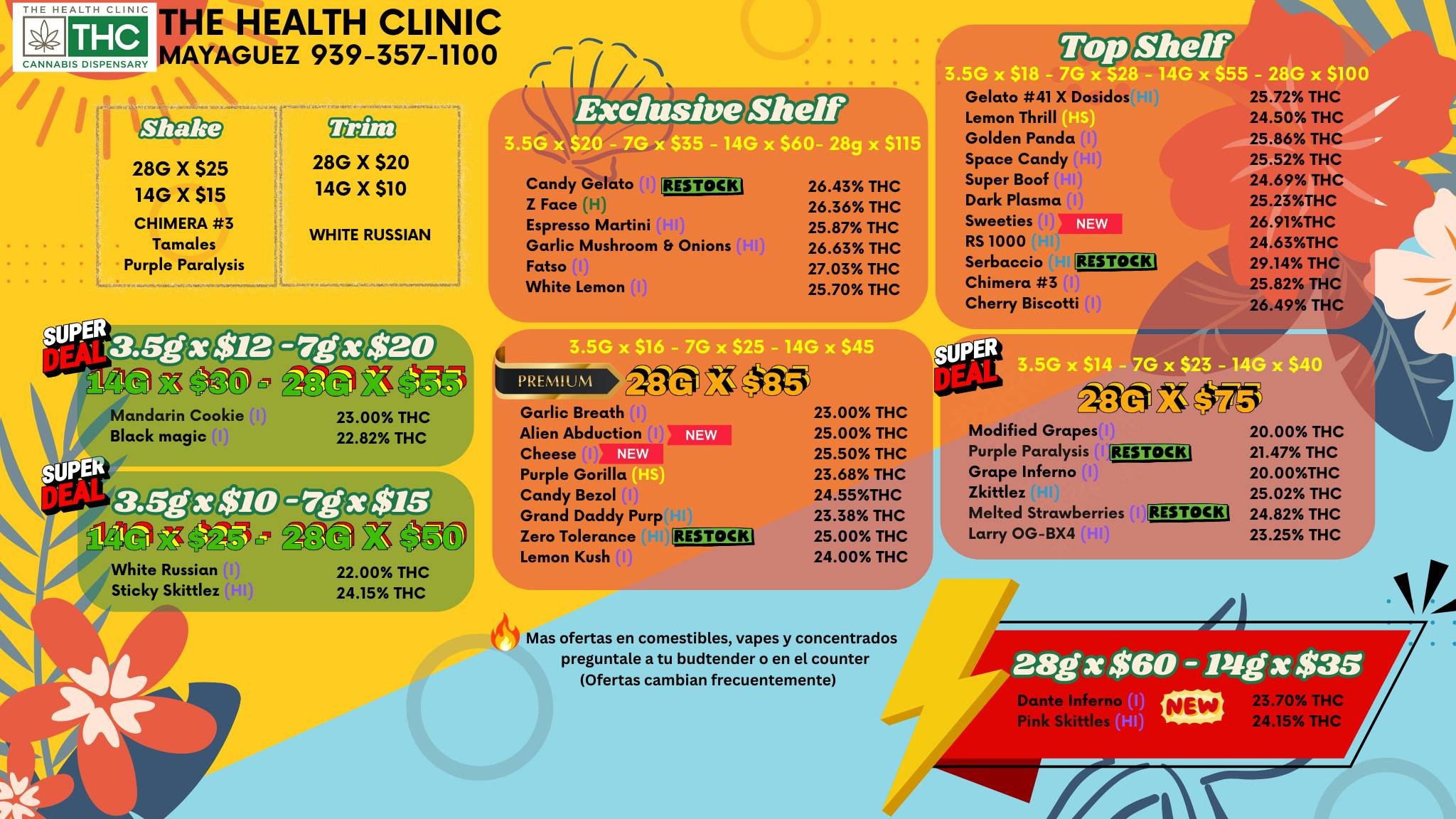 The Health Clinic - Mayaguez MENU DE FLORES / FLOWER MENU Martes
