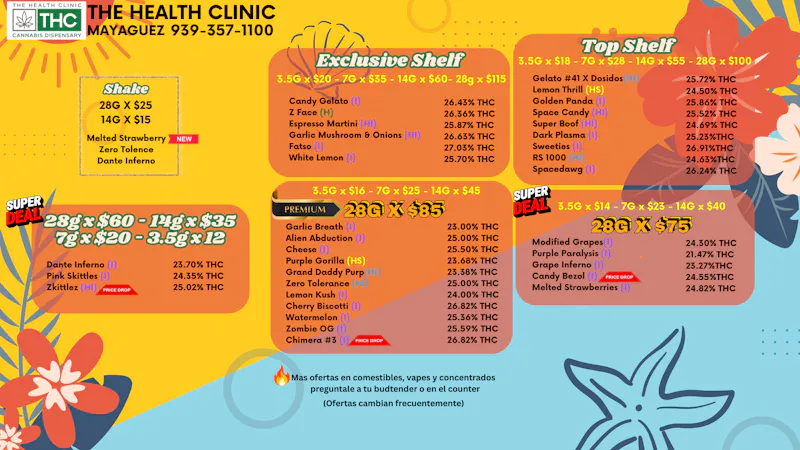 The Health Clinic - Mayaguez MENU DE FLORES / FLOWER MENU - MARTES