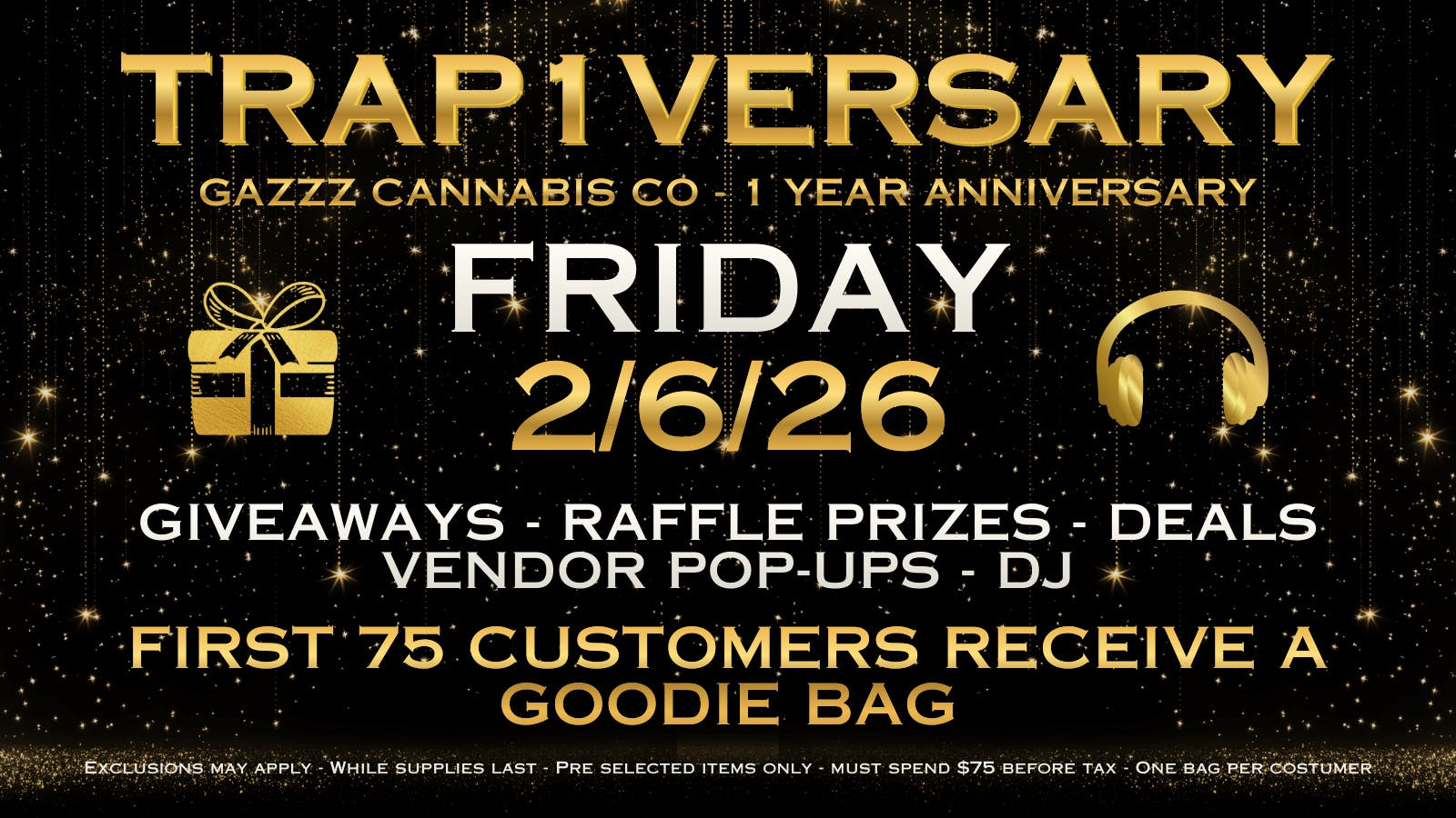 GAZZZ Cannabis Co FIRST 75 GET A GOODIE BAG 🎁