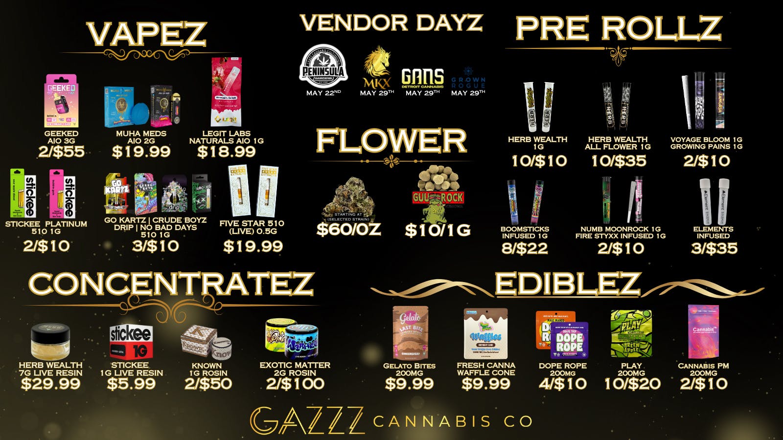 GAZZZ Cannabis Co 🇺🇸 MEMORIAL DAY DEALZ 🇺🇸