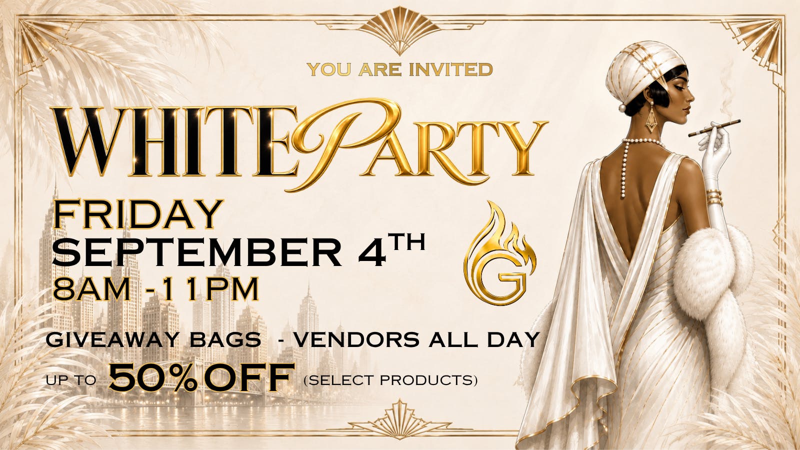GAZZZ Cannabis Co 🤍 GAZZZ END OF SUMMER WHITE PARTY 🤍