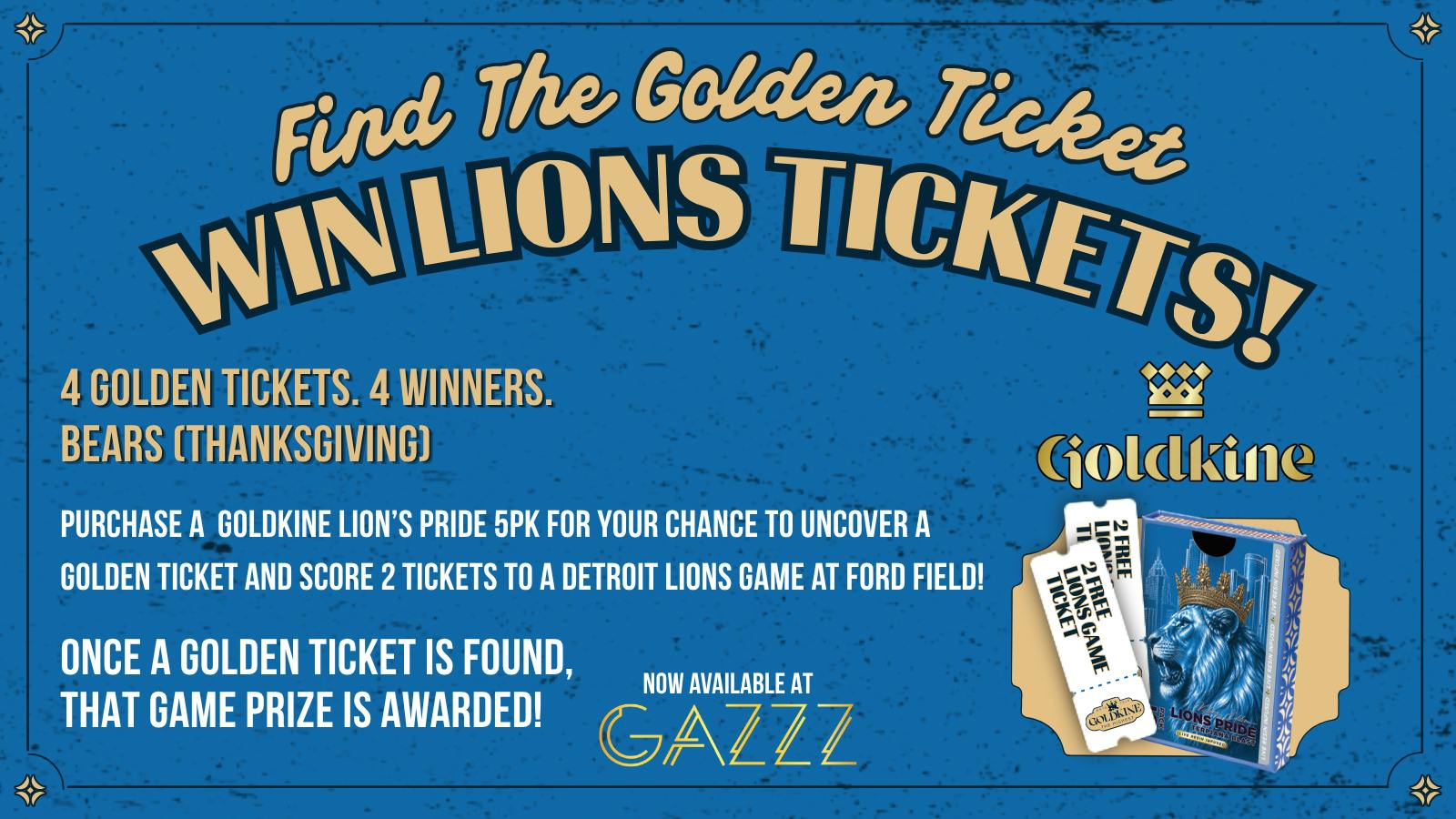 GAZZZ Cannabis Co FREE LIONS GAME TICKETS! 🏈🎟️