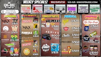 King of Budz - Ferndale Weekly Deals 🎉 (11/3-11/9)