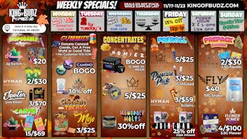 King of Budz - Ferndale Weekly Deals 🎉 (11/17-11/23)