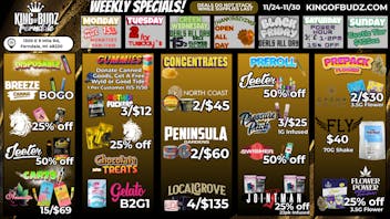 King of Budz - Ferndale WEEKLY DEALS 11/24-11/30