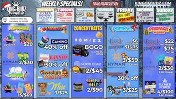 King of Budz - Ferndale Weekly Deals 12/1-12/6