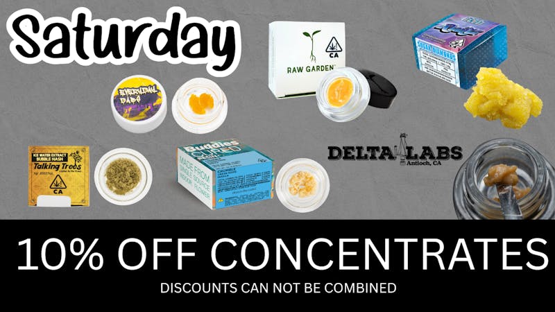 Delta Dispensary Shatterday 10% off Concentrates