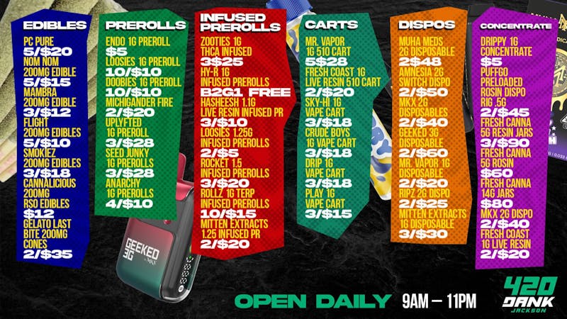 420 Dank Jackson (formerly First Class) DANK DEALS !!!!!