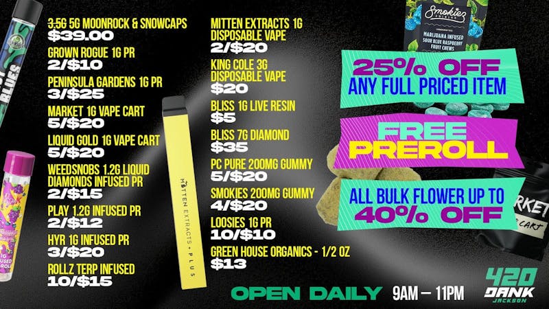 420 Dank Jackson (formerly First Class) END OF YEAR SPECIALS