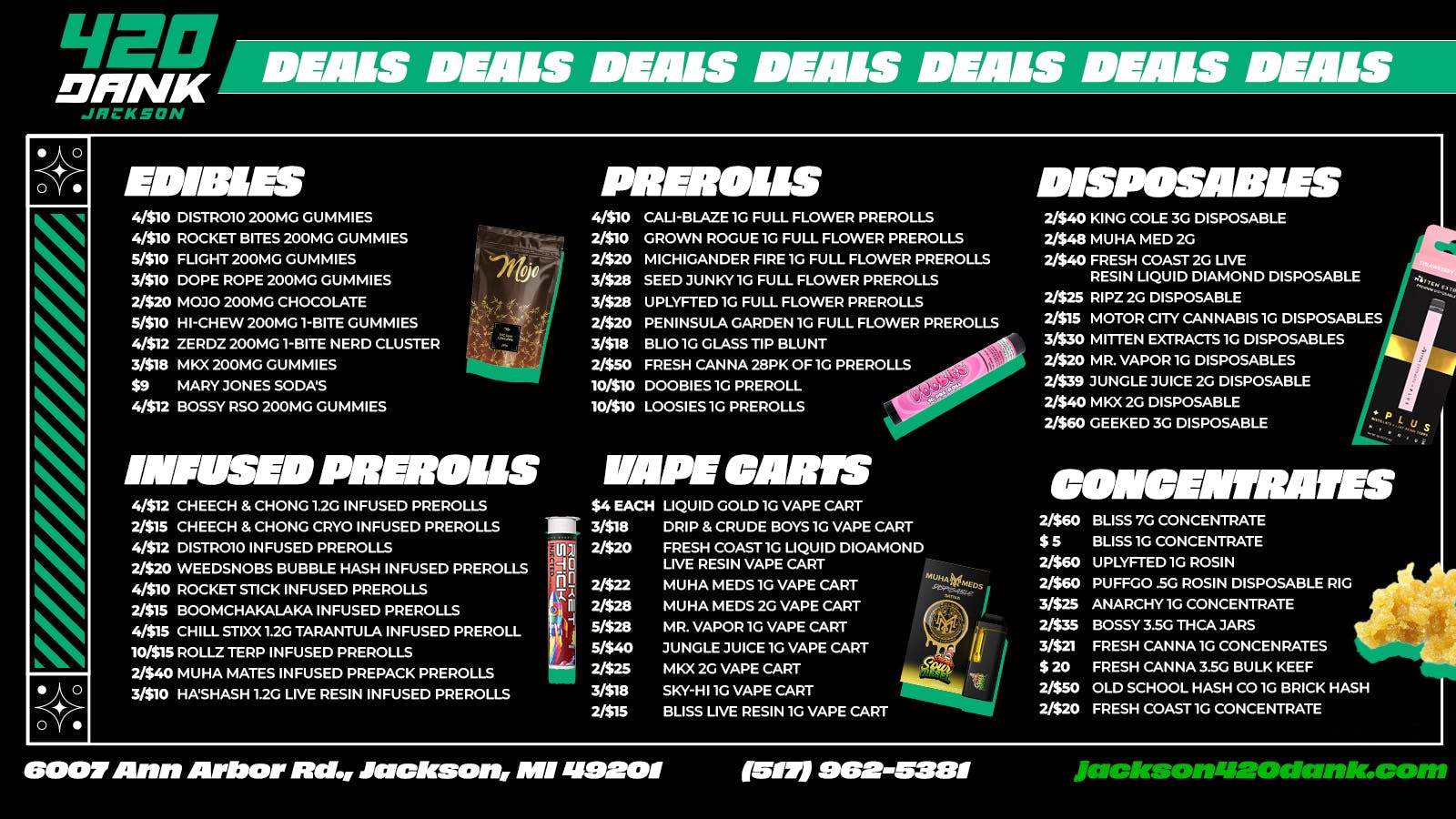 420 Dank Jackson (formerly First Class) NEW YEAR NEW DEALS