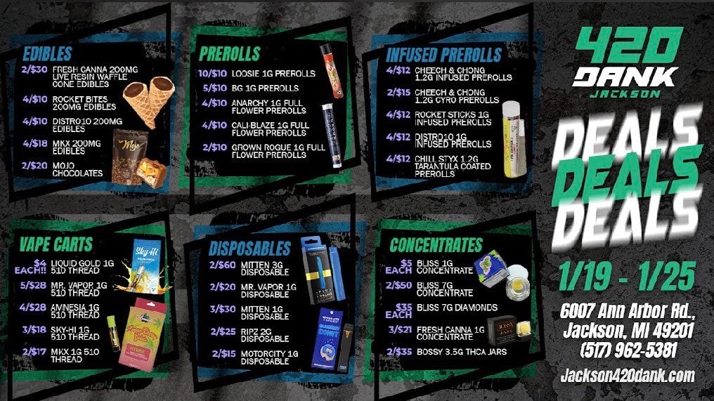 420 Dank Jackson (formerly First Class) BEST DEALS IN TOWN