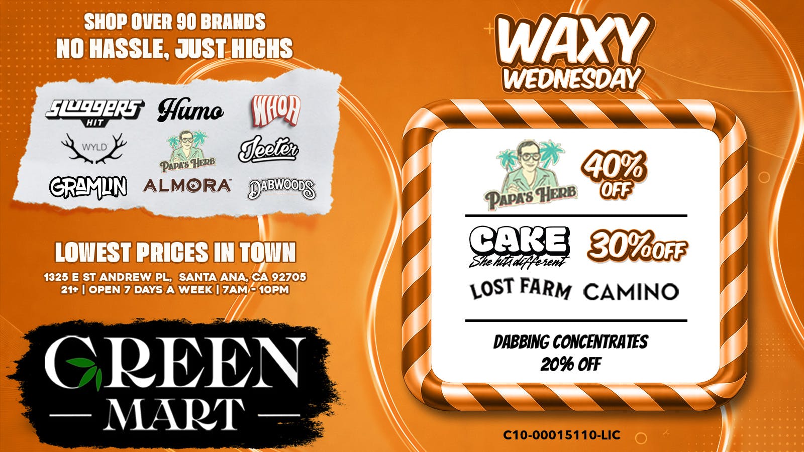 Green Mart Waxy Wednesday 40% Off Papa's Herb