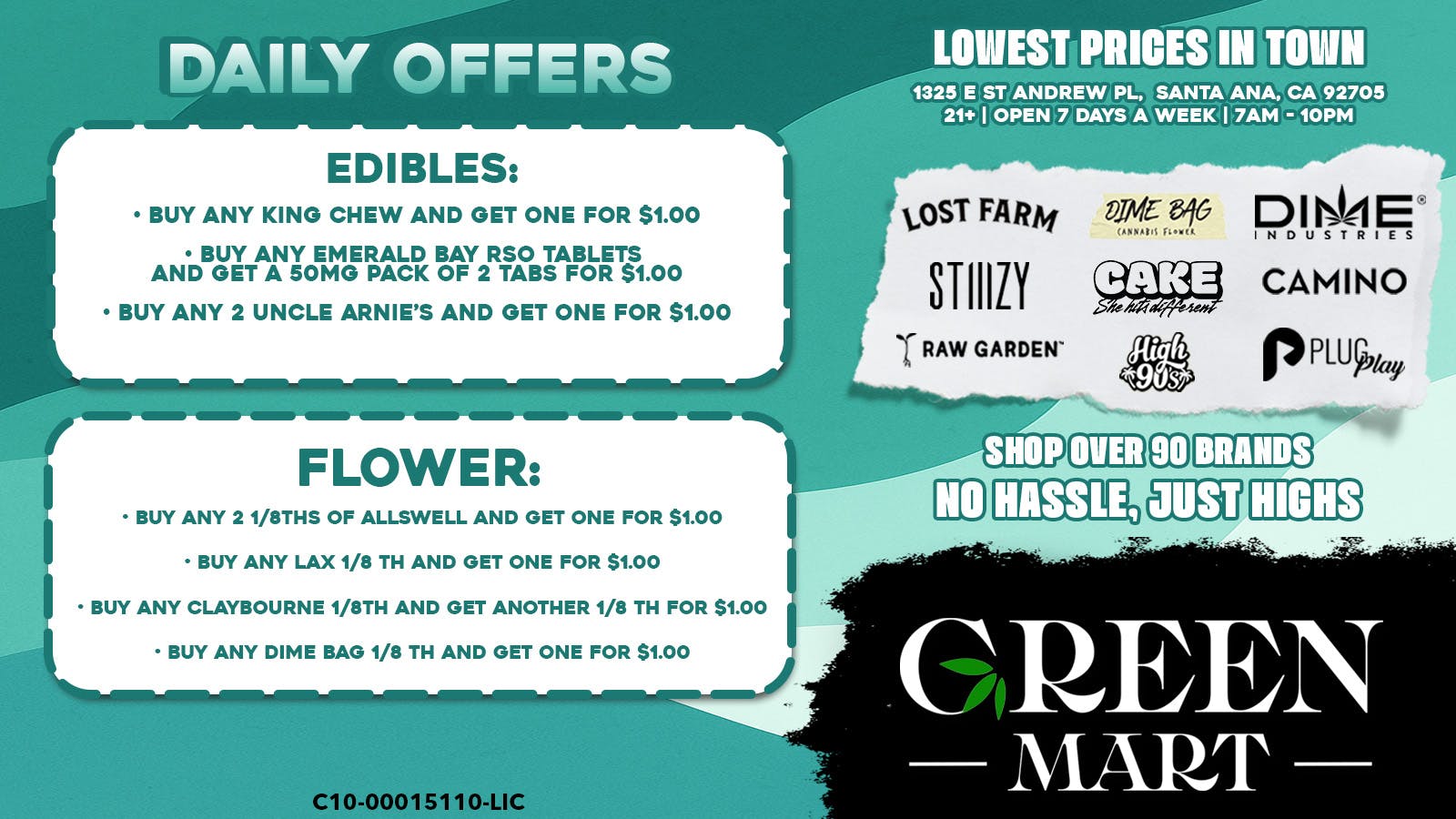 Green Mart BOGO Deals On Edibles and Flower