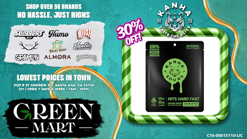 Green Mart 30% off Kanha Edibles