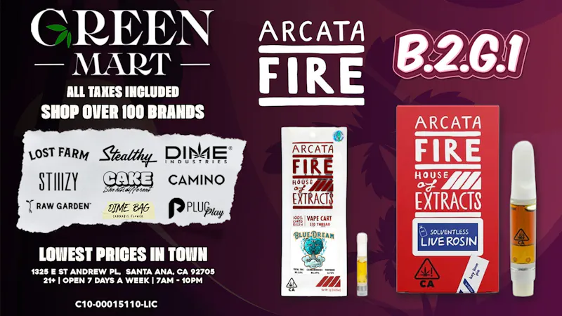 Green Mart 🔥 Arcata Fire Deal – Buy 2, Get 1 for $1!