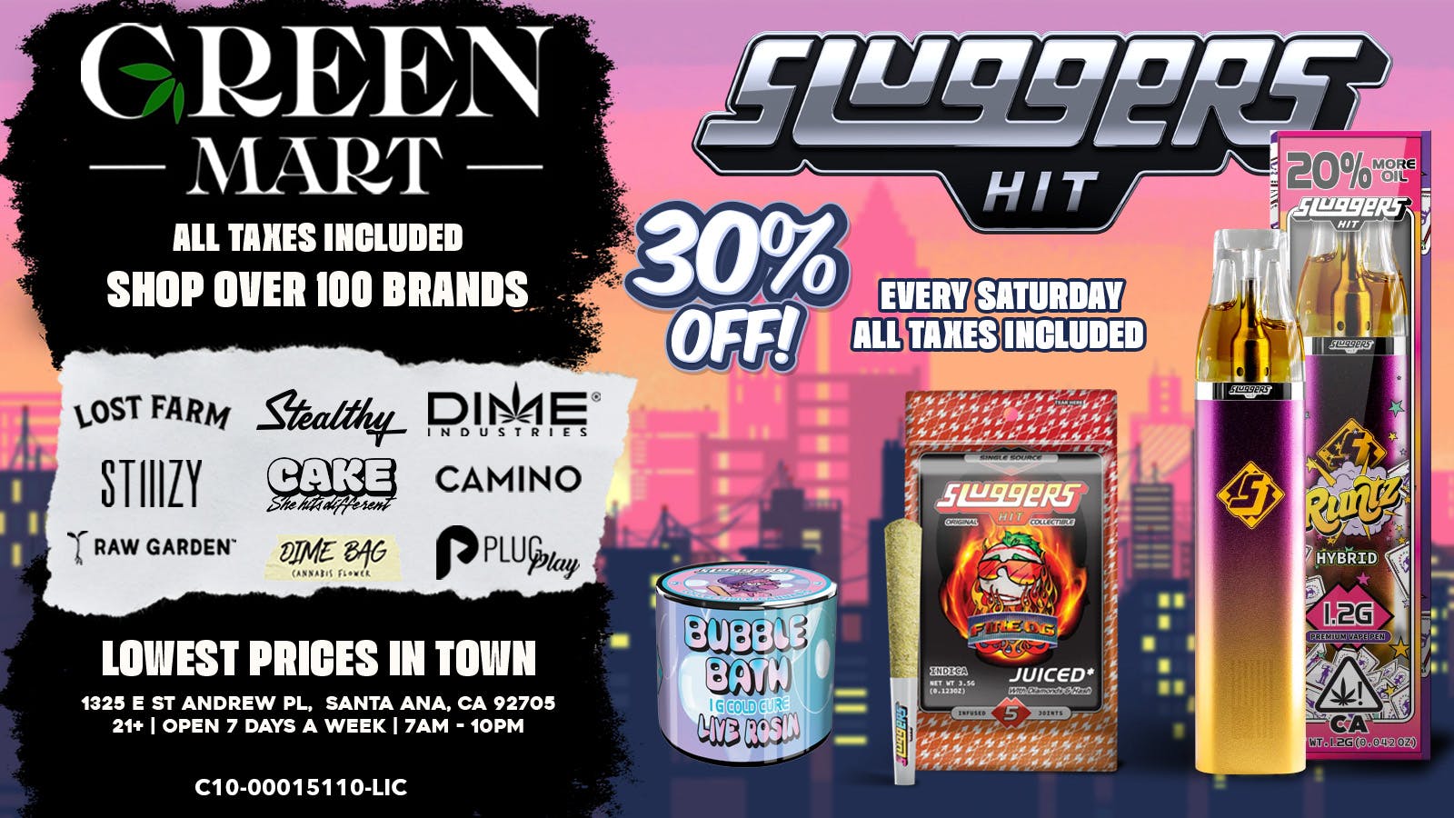 Green Mart Slugger Saturday: 30% Off Sluggers