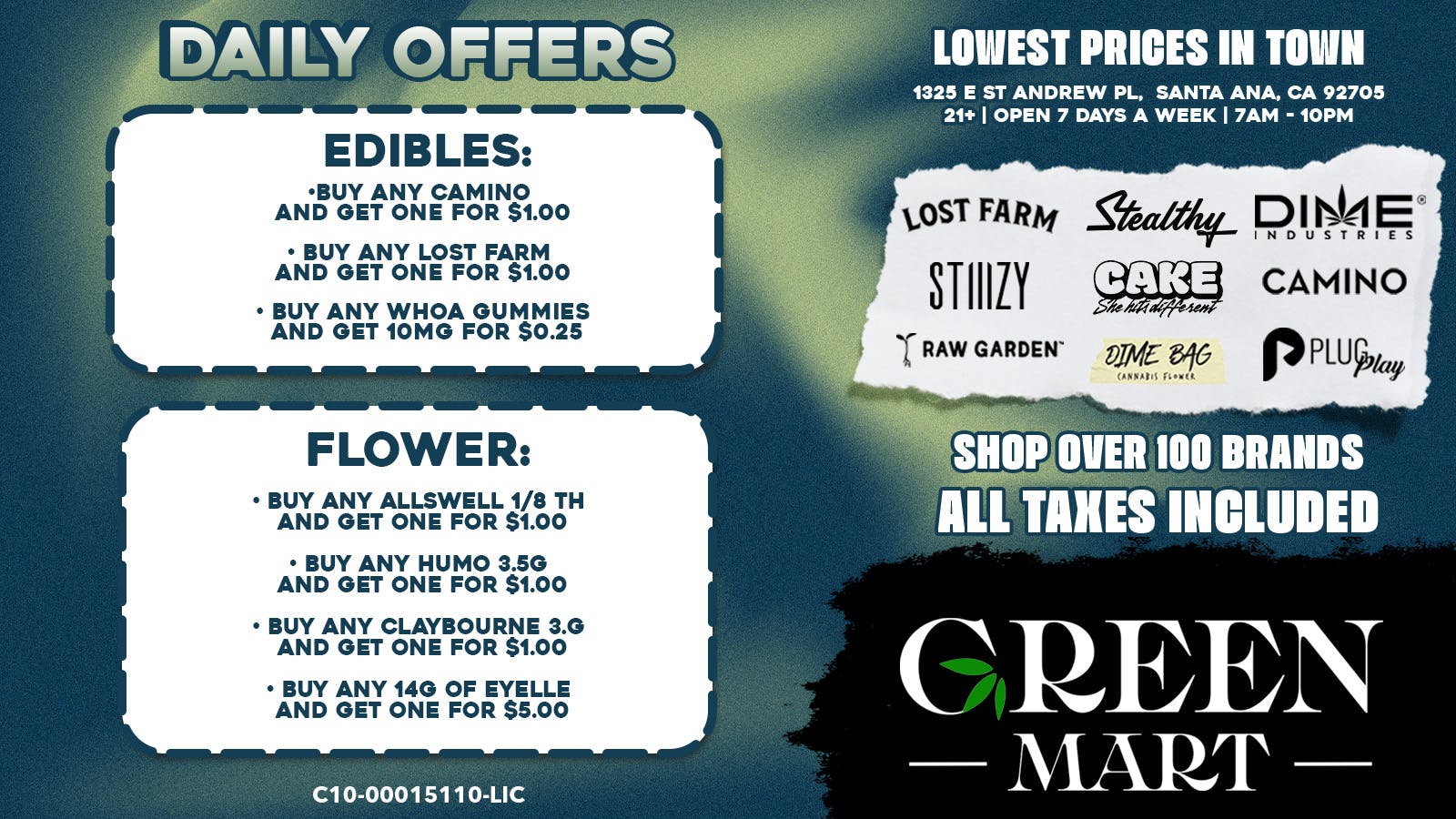 Green Mart Amazing Bogo Deals on Edibles and Flower