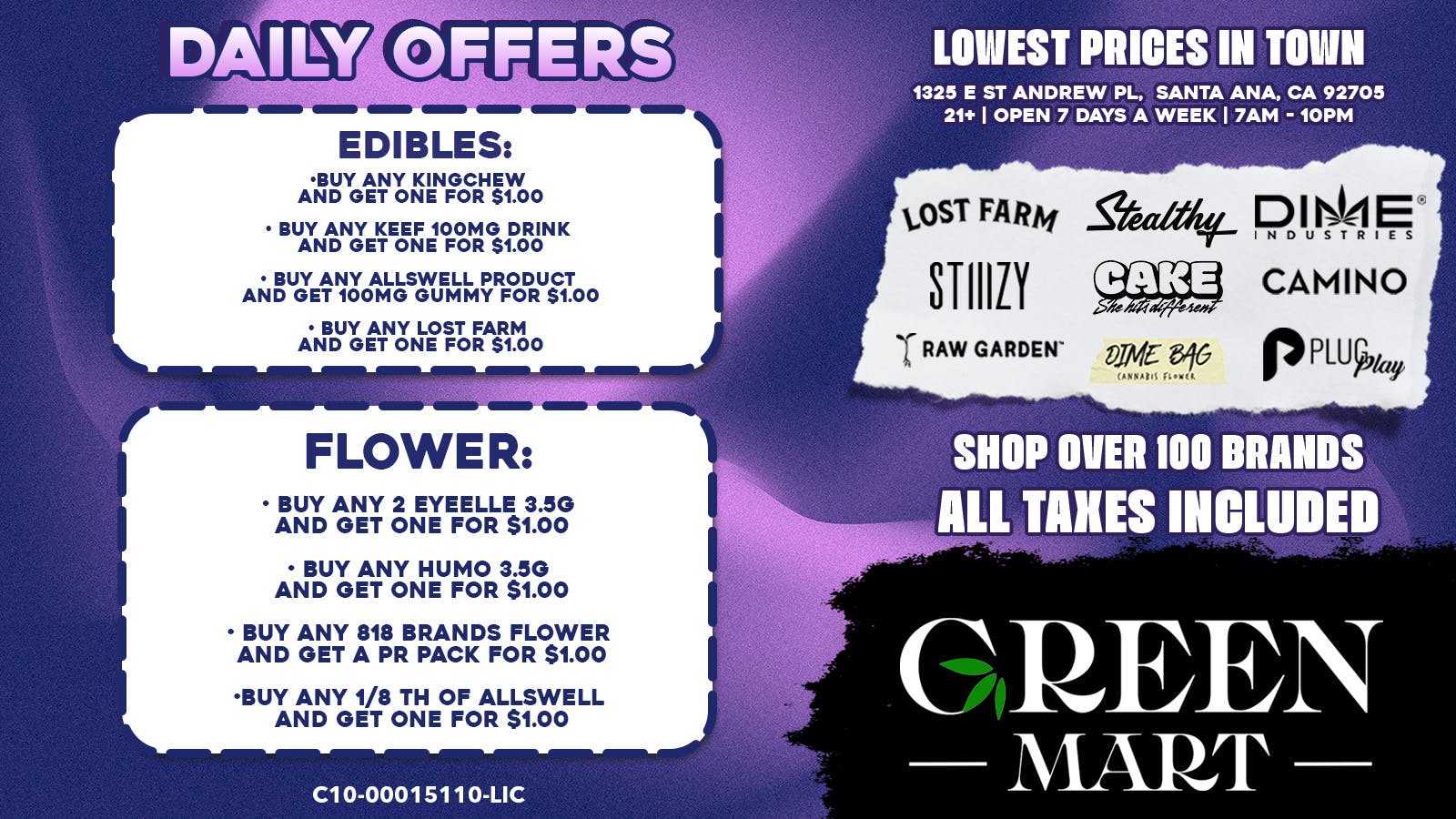 Green Mart Amazing Bogo Deals on Edibles and Flower