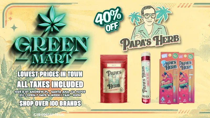 Green Mart Papa’s Herb Wednesday – 40% Off All Day!