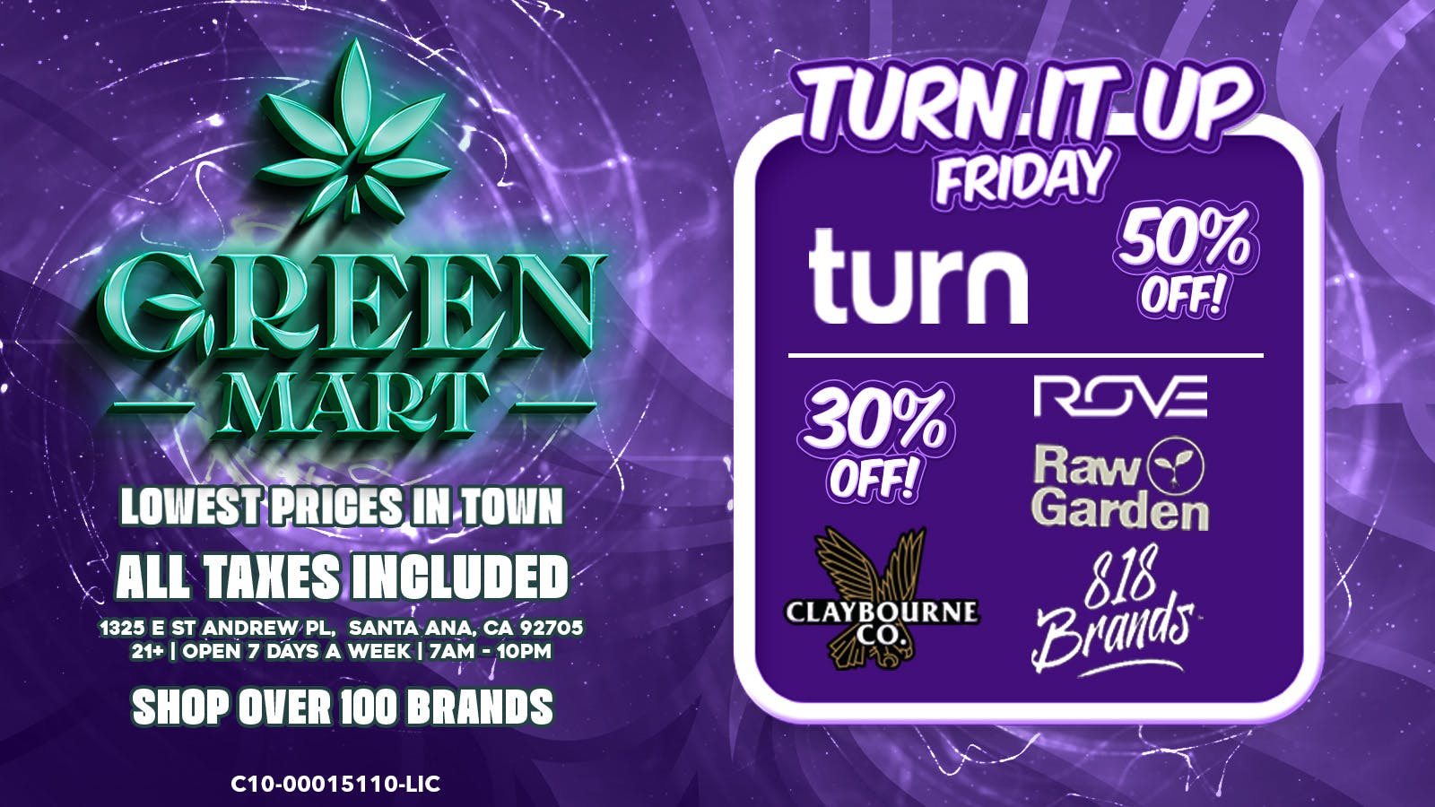 Green Mart Turn it up Friday! Up to 50% off