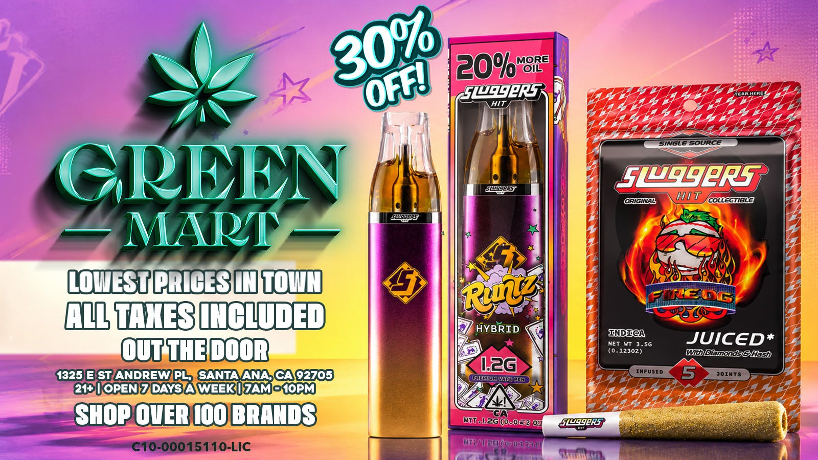 Green Mart Slugger Saturday: 30% Off Sluggers