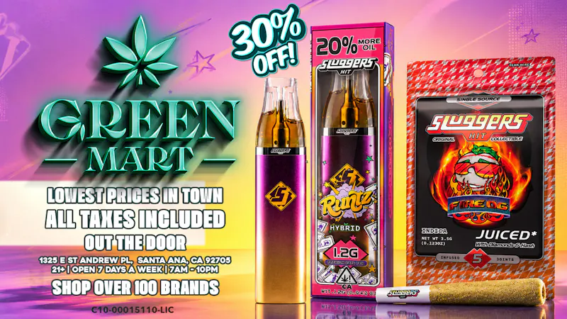 Green Mart Slugger Saturday: 30% Off Sluggers