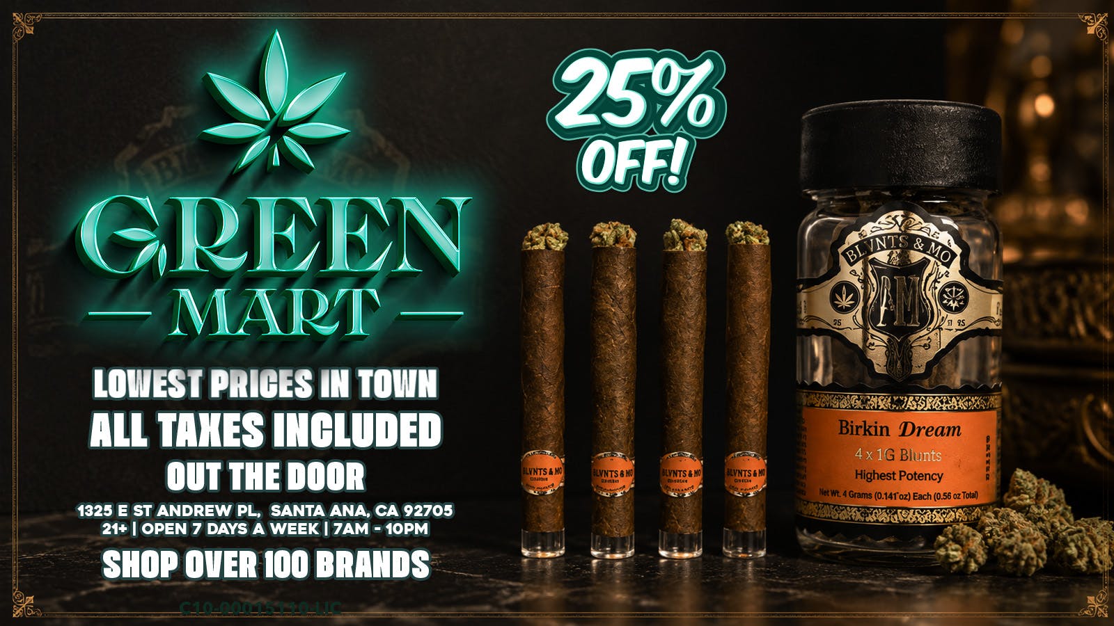 Green Mart 🔥 El Blunto 25% OFF + Munchies Deals!