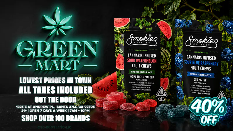 Green Mart Smokiez Sundays 40% OFF!