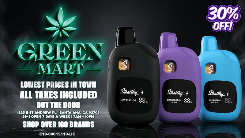 Green Mart Monday Stealthy – 30% Off 🔥