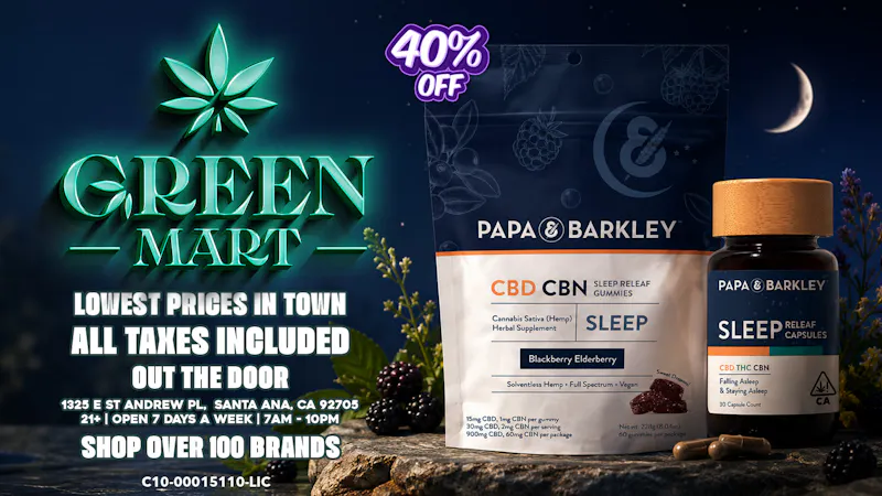 Green Mart 40% off Papa and barkley
