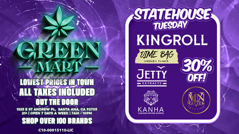 Green Mart State House Tuesday