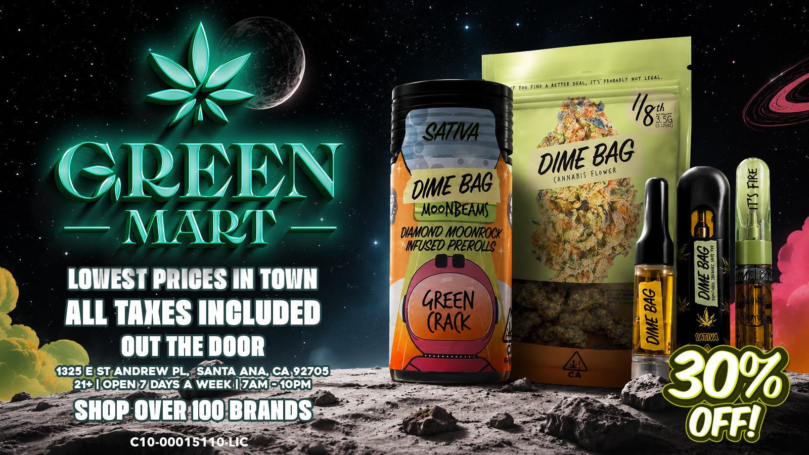 Green Mart Dimebag 30% off