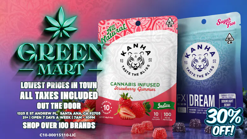 Green Mart 30% off Kanha Edibles