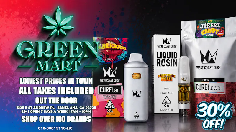 Green Mart West Coast Cure 30% OFF