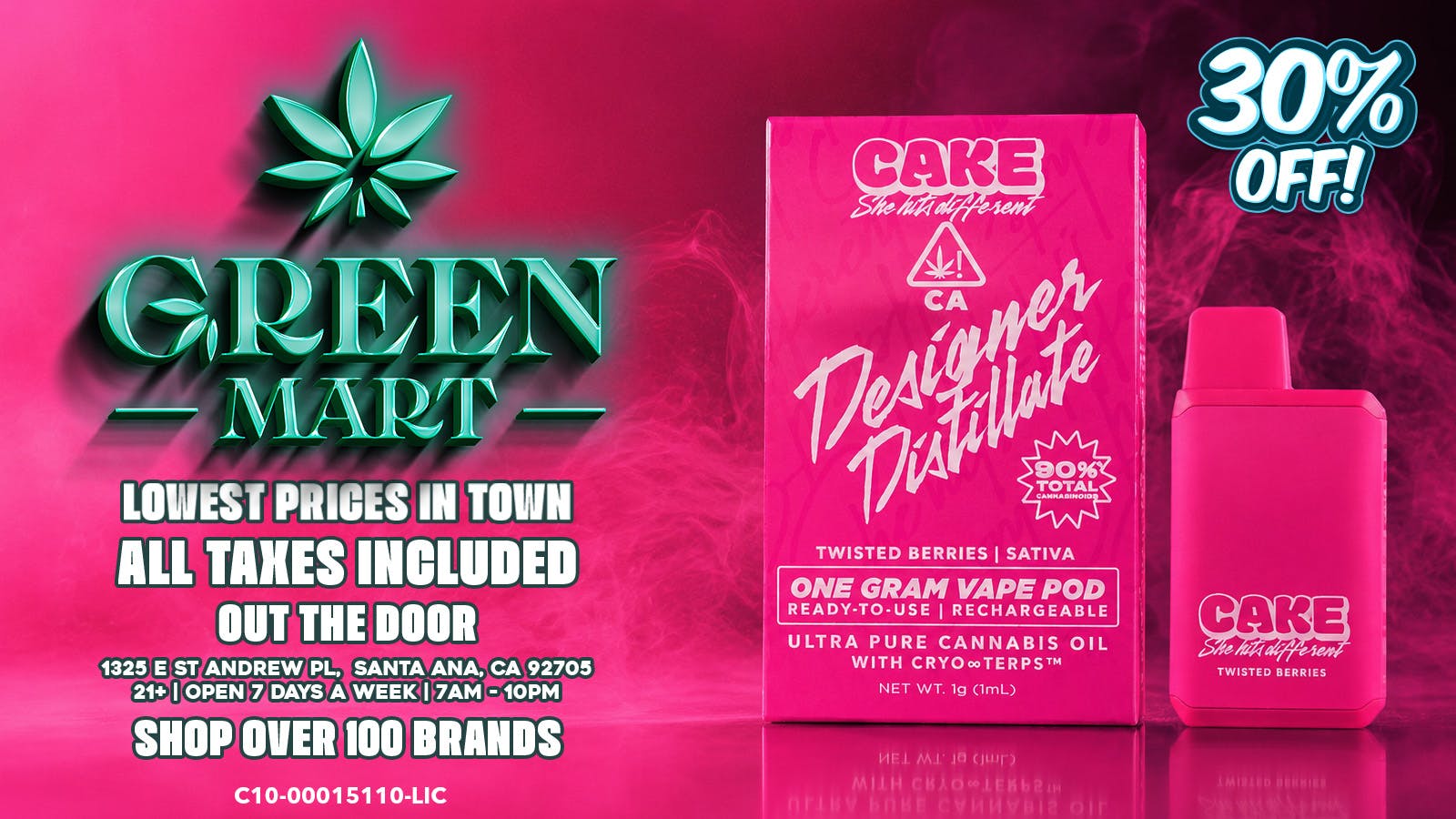 Green Mart 🍰 Cake – 30% OFF!