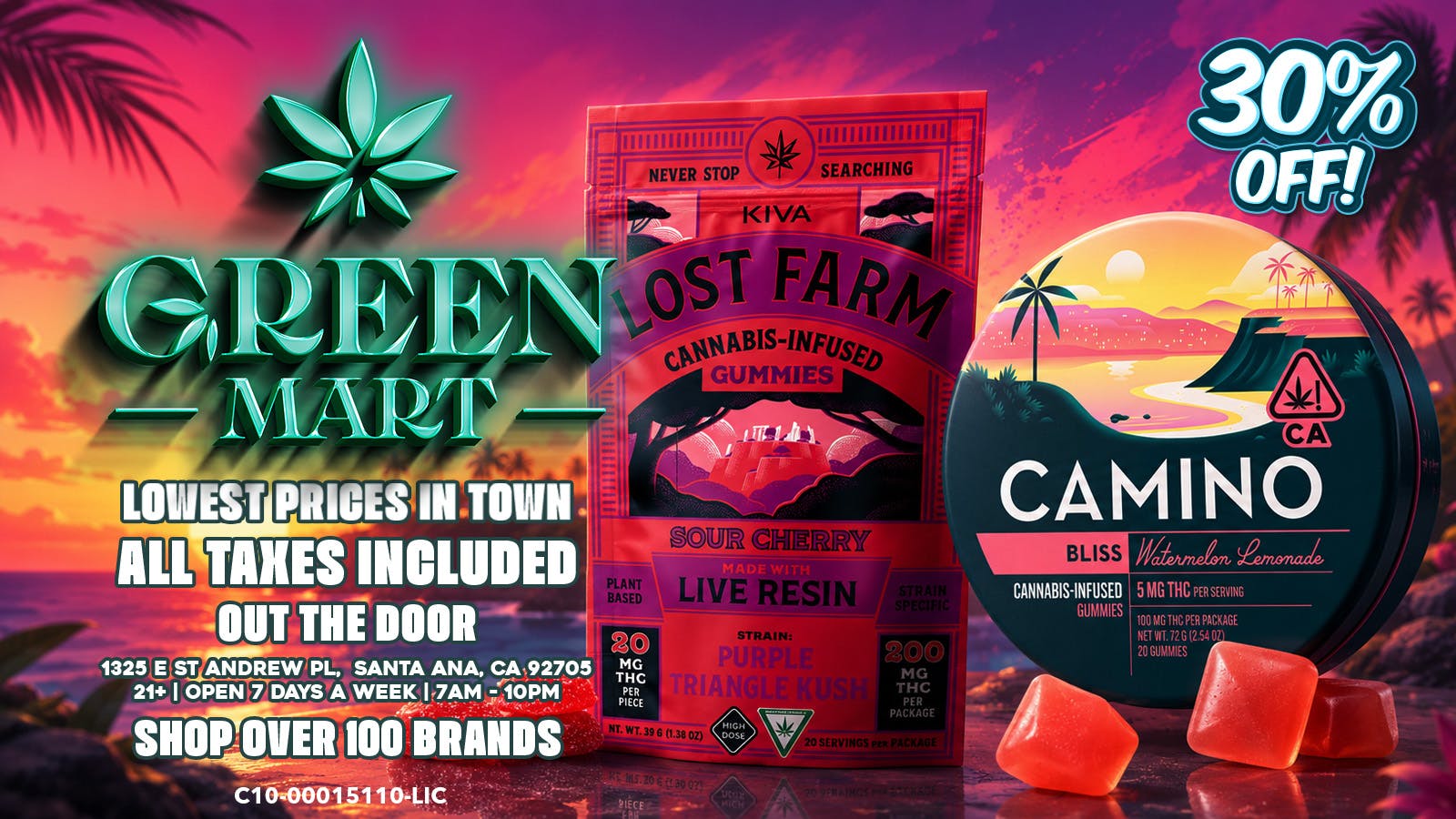 Green Mart 🍬 Lost Farm & Camino – 30% OFF!