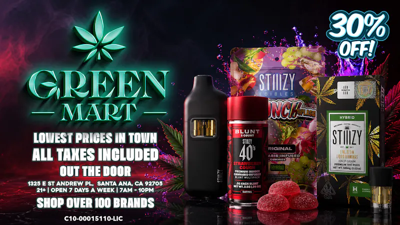 Green Mart 🔥 STIIIZY Sale – 30% OFF!