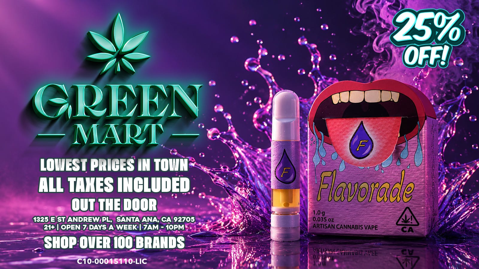 Green Mart FLAVORADE – 25% OFF!
