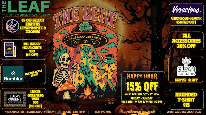 The Leaf BOO! Scary good deals into November!!