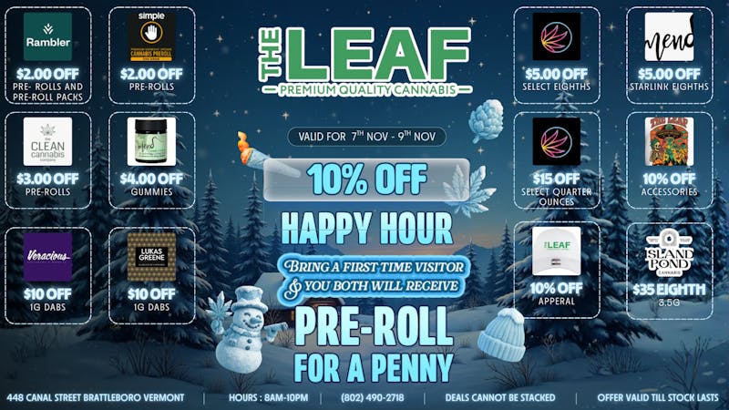 The Leaf COZY UP TO SAVINGS AT THE LEAF