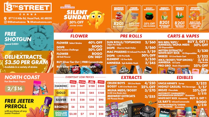 8th Street Canna 🔌 40% OFF SELECT FLOWER | OPEN 8AM | WEEKLY DEALS