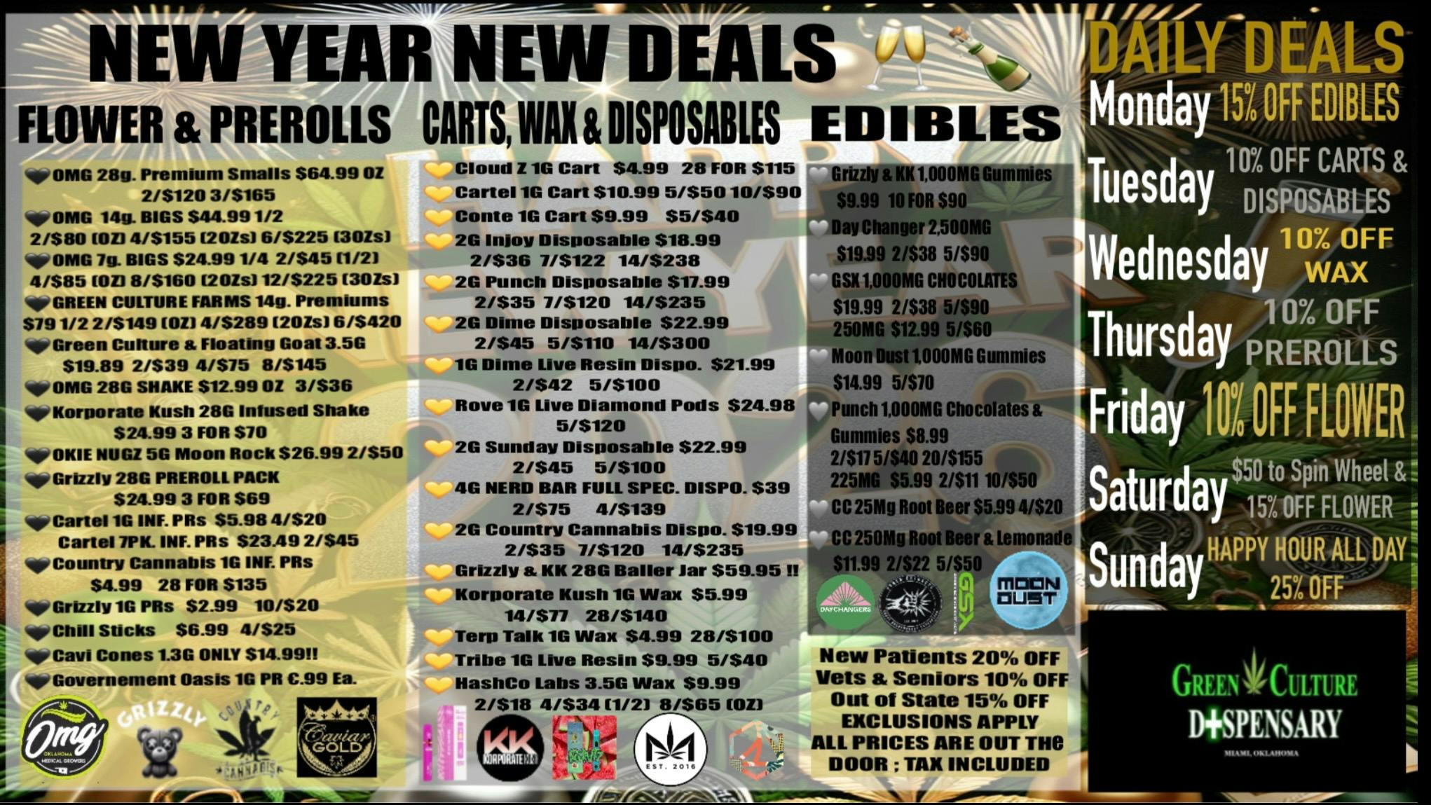 Green Culture - Miami New Year New Deals!! 2026