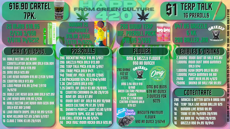 Green Culture - Miami 420 Deals Are Still Going Only @ Green Culture💚🖤